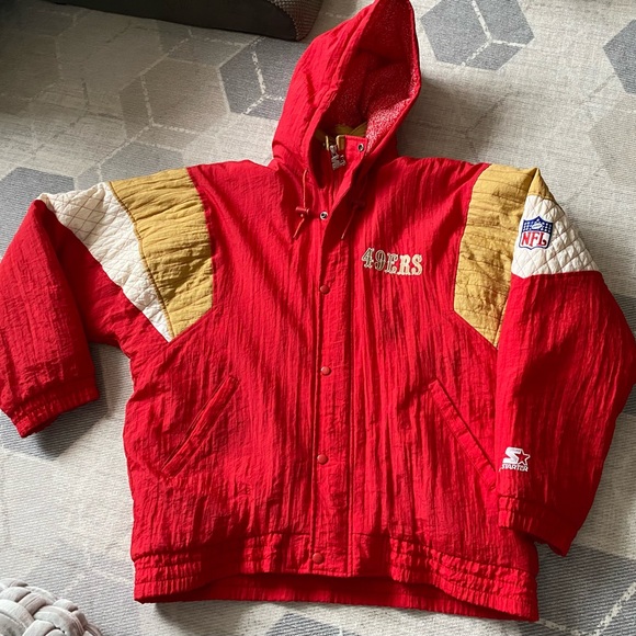 49ers Starter Parka Zip Up Jacket Size Large, XL , 2xl - Picture 5 of 5